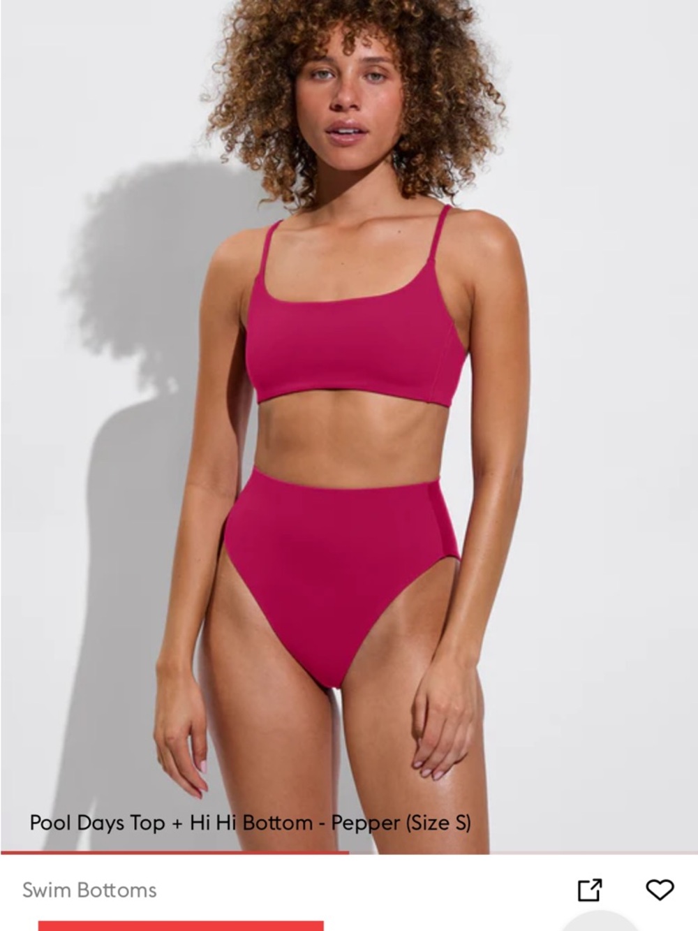 Left On Friday Pepper Pink High-Waist Bikini Set